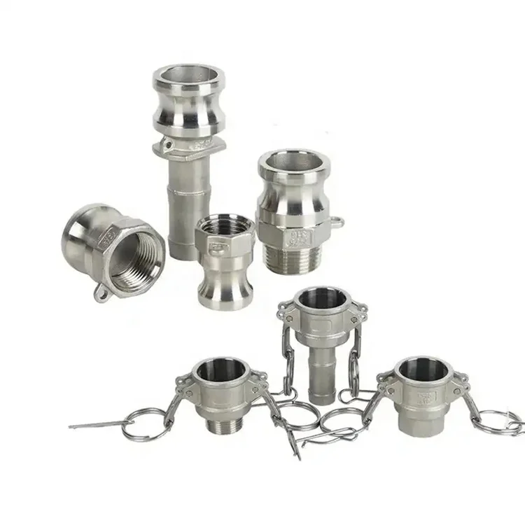 High pressure quick connect tube grooved hose fittings reducing coupler stainless steel camlock couplings