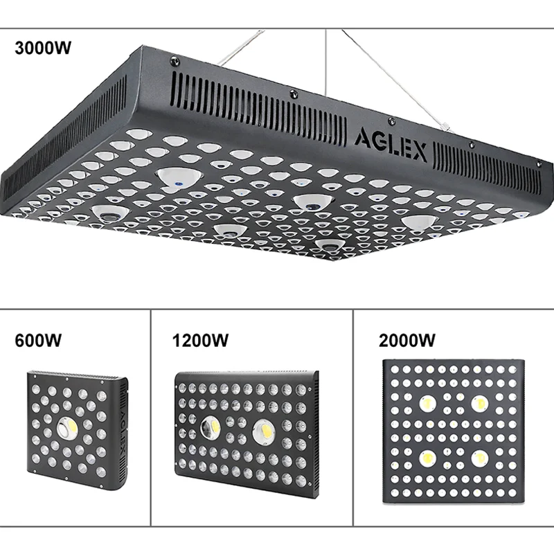 AGLEX COB 600 Вт 1200 2000 3000 высокомощный светодиодный светильник высокой мощности для выращивания растений в
