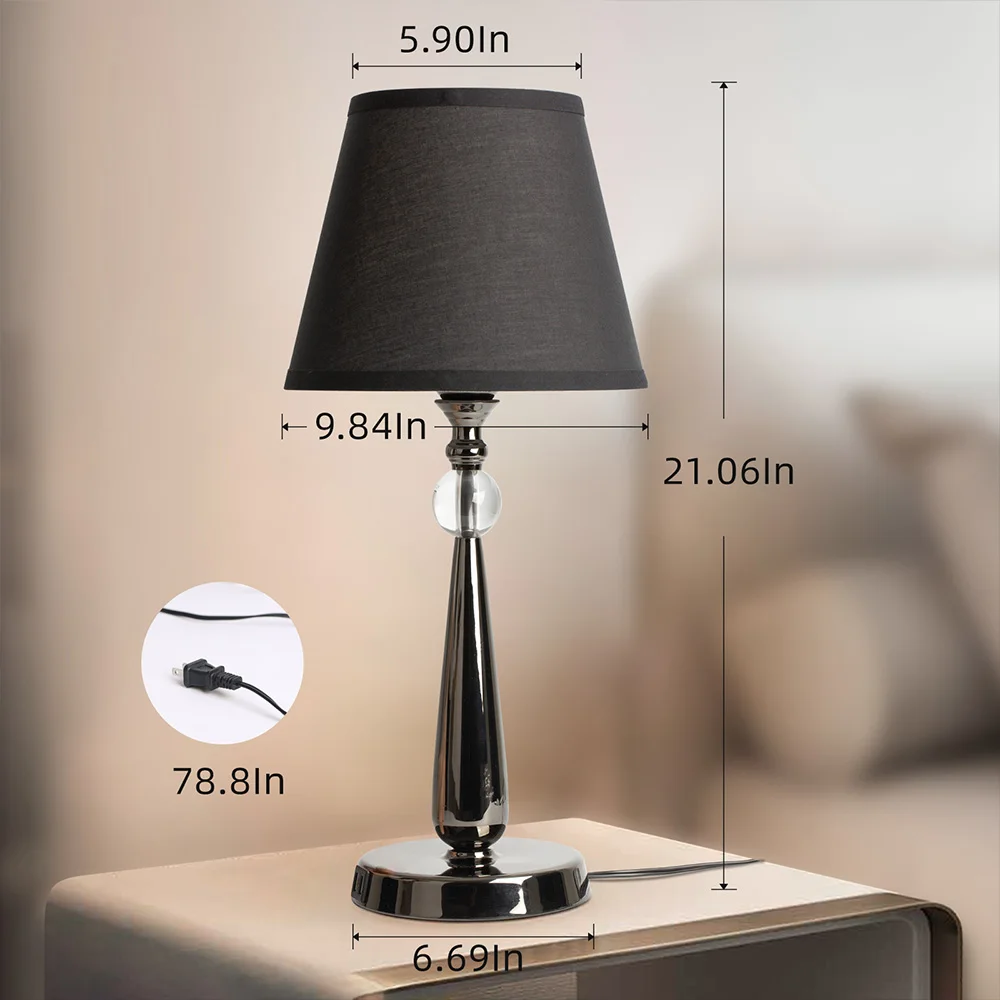 Aisilan nordic retro vintage home decorative gold glass  living room bedroom bed side crystal table lamp
