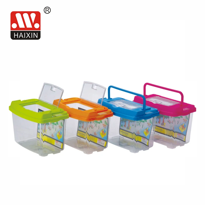 Wholesale Low Price Classic Market Small Transparent Turtle Plastic Fish Tanks With Handle