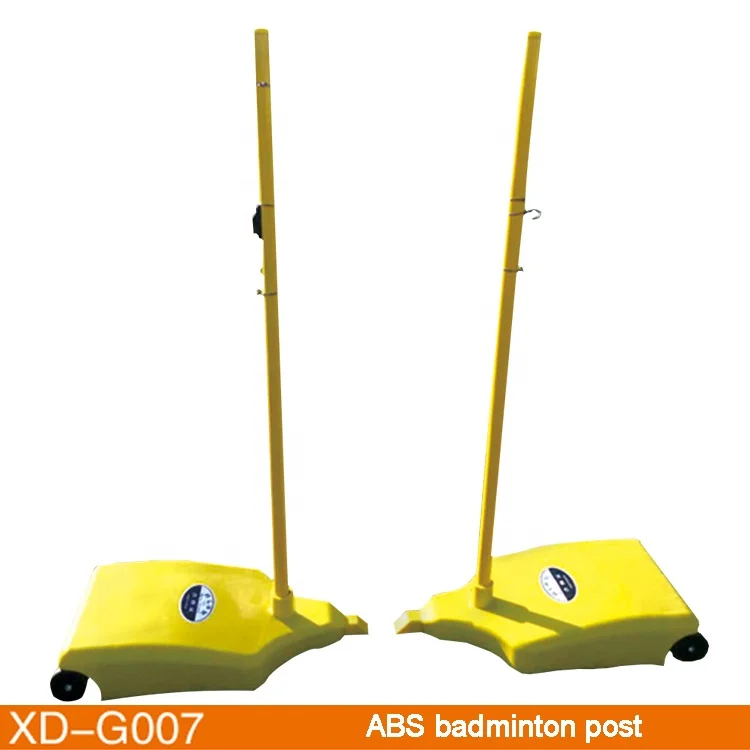 Factory Price Big Base Portable Badminton Net Stand Pole with Wheels