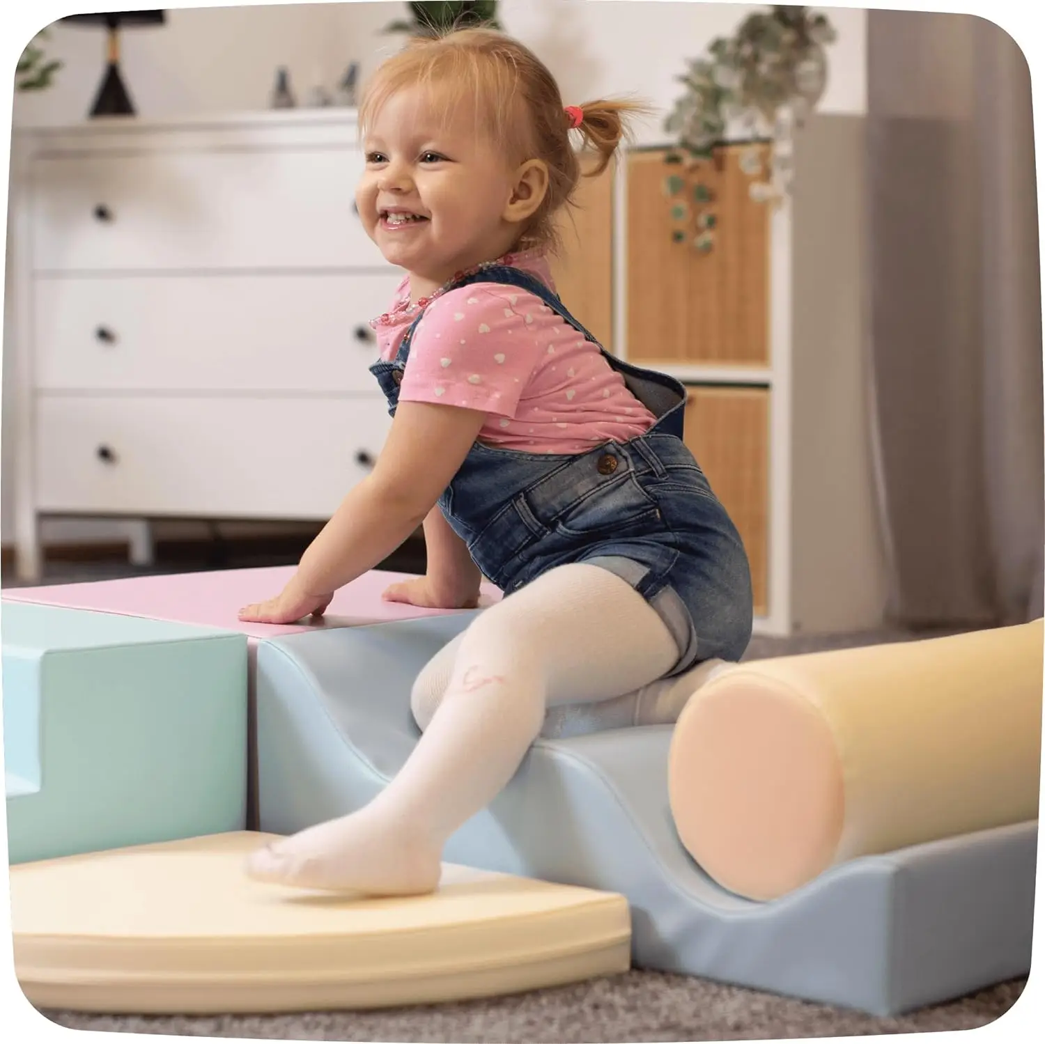 6-piece Step and Slide Baby Climbing Blocks Soft Babies Climb Foam Play Set Indoor Climber Activity Play Set for Kids Sofa Set