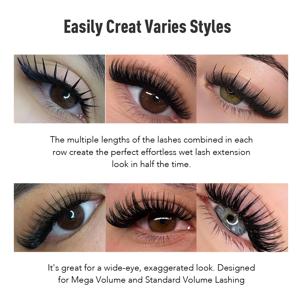 Praeclarus Wet Look Eyelashes Flora Eyelash Premium Materials Natural Soft Wet Look Lashes Thickness 0.05mm Wet Look  eyelash