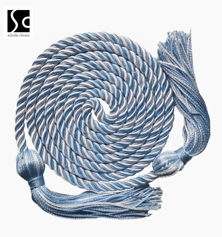 Royal Blue/orange Bicolor Two-color  Graduation Cords With Graduation Tassels Graduation Honor Cords