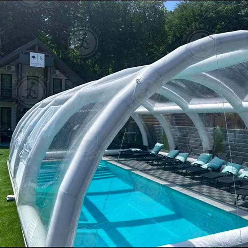 Outdoor Giant Transparent Inflatable Pool Dome Waterproof Swimming Pool Cover Outdoor Swimming Tent For Rental
