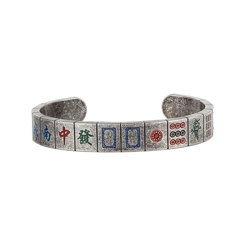 Craft Wolf Custom Mens Women Accessories Stainless Steel Mahjong Bracelet wholesale trendy classic casual factory OEM