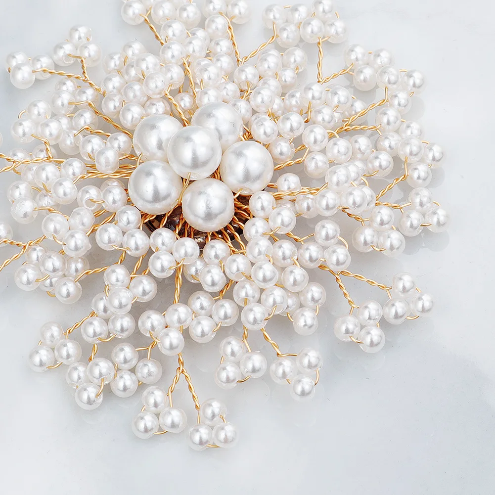 Fashion Jewelry Korean Handmade Elegant Women Pearl Broches Pins Wedding Bridal Brooches