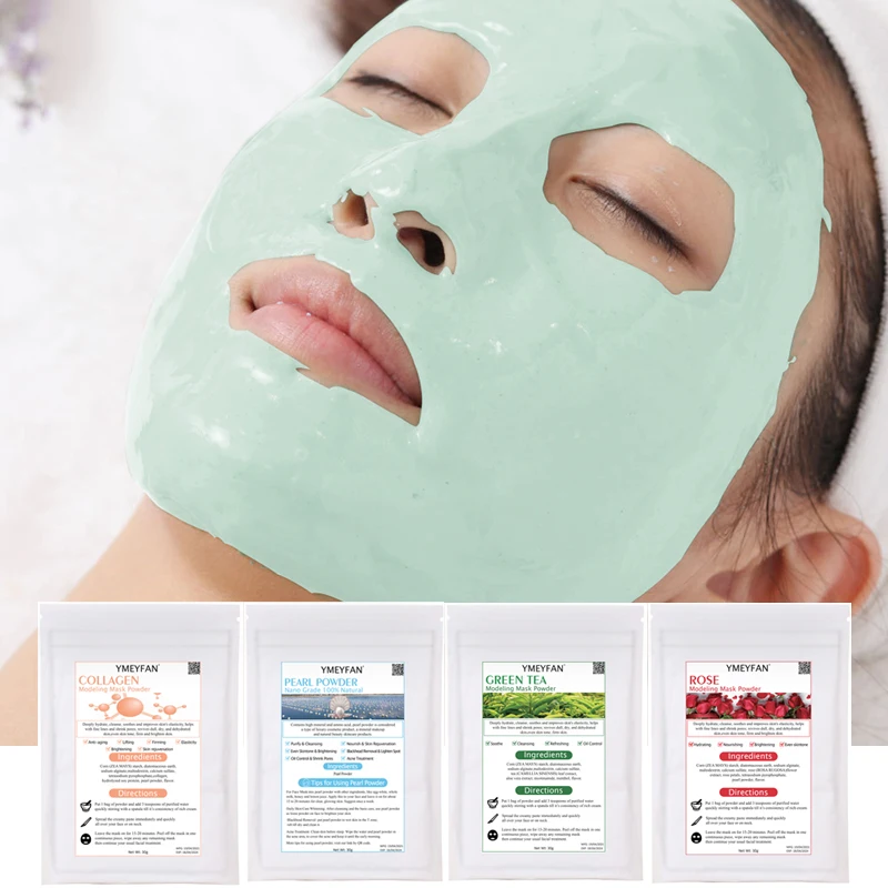Wholesale 30g Organic Collagen Korean Hydro Jelly Rose Soft Facial Powder Mask  whitening Peel Off Face Mask Powder