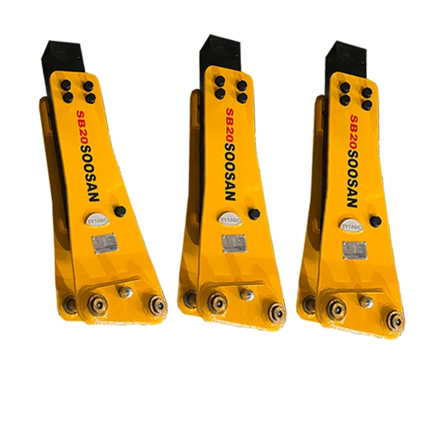 top grade Hydraulic Breakers SOOSAN  SB 20 TOP Type With Chisel 140mm For Excavator 3 to 26 Tons