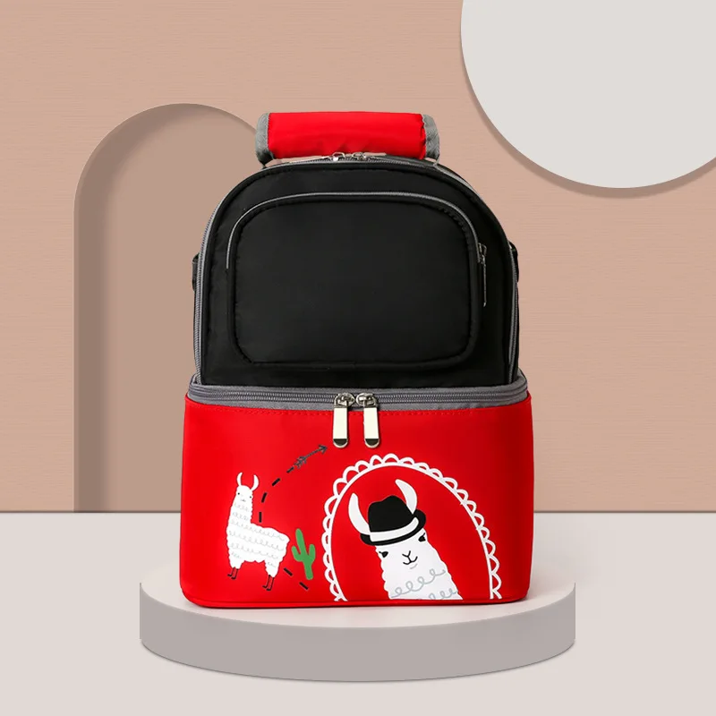 Mommy Carried Milk Cooler Bags Canvas Multi Layer Insulated Bags New Design Cooler Backpacks