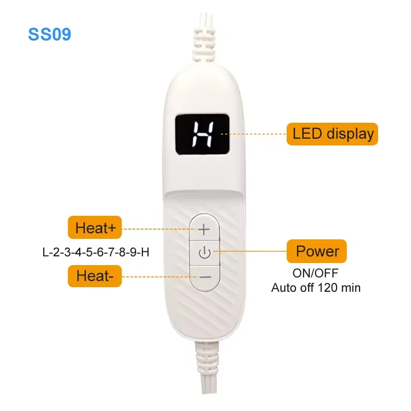 ETL approval heat pad therapy electric warm pad large electric heat pad for back pain