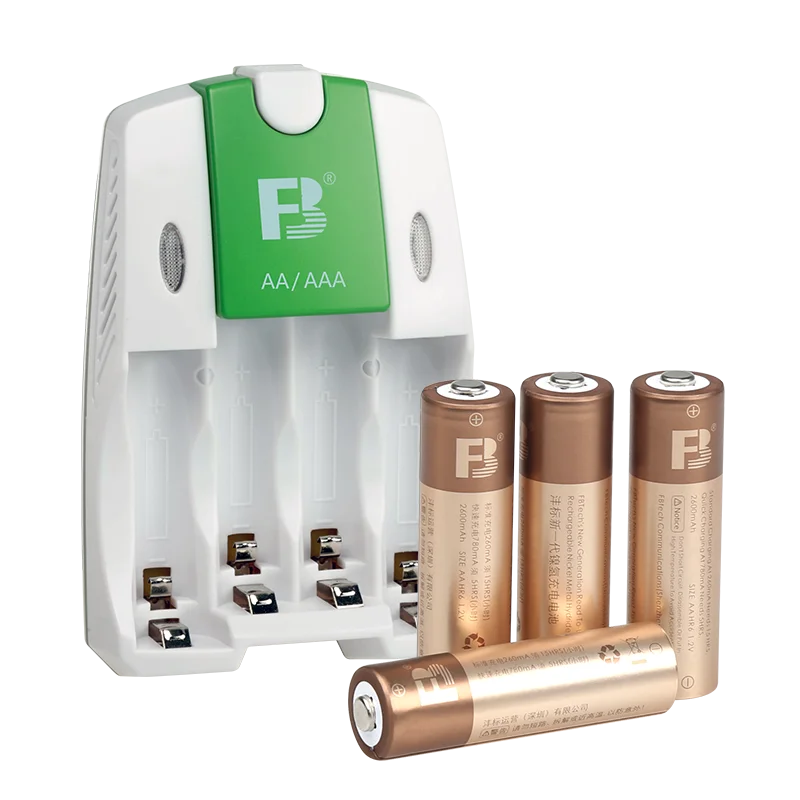 FB18+AA2600X4  2600mAh  capacity new energy mobile rechargeable  battery AA NIMH battery repeated fast intelligent automatic pow