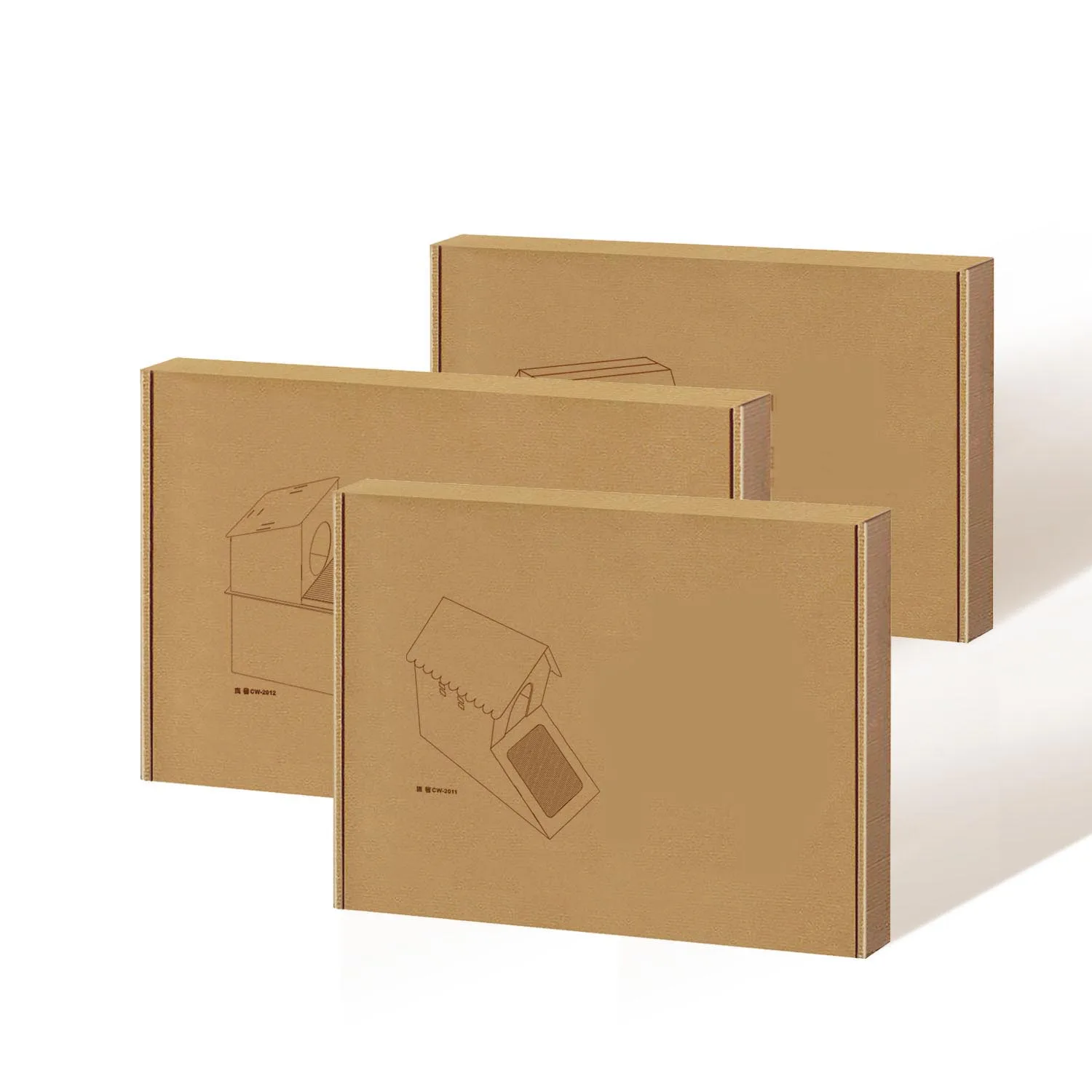 Zhejiang Eco Friendly Household Cat Villa Corrugated Paper Cat House Scratcher Cardboard