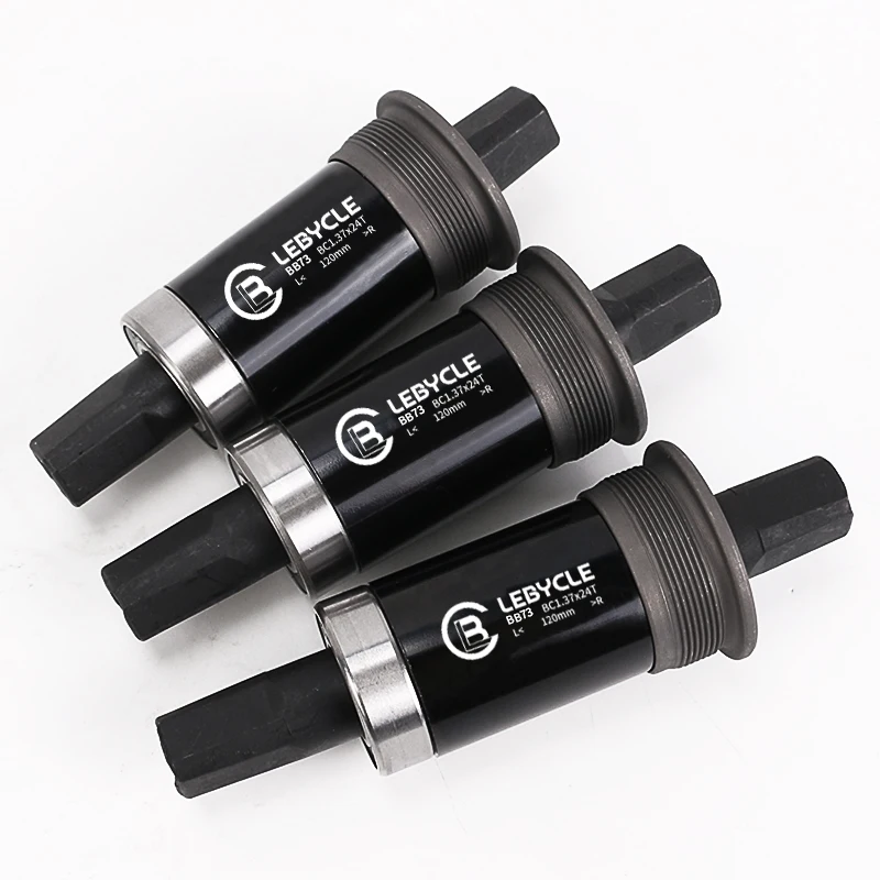 Lebycle Mountain Bicycle Square Bottom Bracket BB68 Threaded Bottom Bracket Bike Hollow Axle BB73x113/120/122.5/124.5/126mm