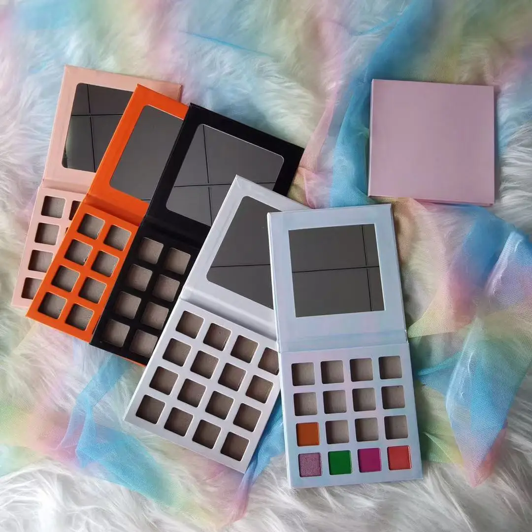 High Quality Empty Eyeshadow Palette Private Label Square Eyeshadow Palette Empty Cardboard