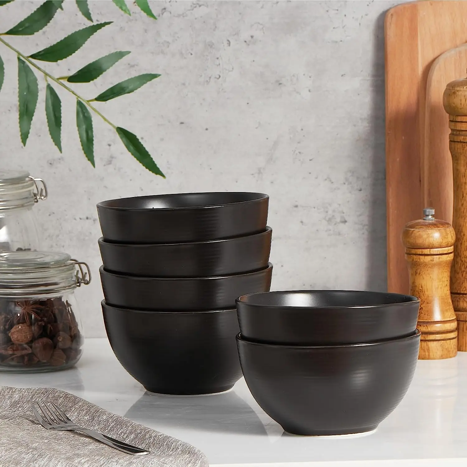 R-PET 28 oz Large Soup Bowls for Kitchen 6 inch Bowls Microwave and Dishwasher Safe Deep Serving Bowl Set