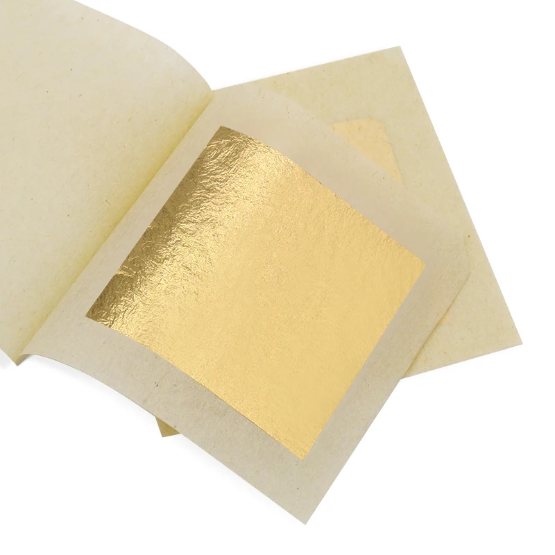 4.33*4.33cm 99.9% 24k Pure Gold Leaf Sheets Cake Coffee Wine Beef Decoration Skin Care Gold Mask Art Craft Edible Gold Leaf