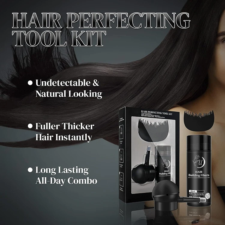 New organic hair thickening fiber natural keratin cover hair fiber powder private label building hair fibers