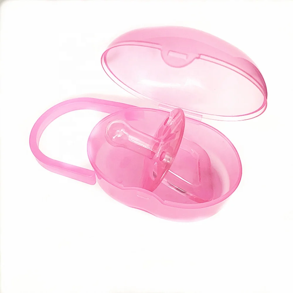 China Hot Selling Promotional Round Head Pacifier Silicone Feeding Baby Pacifier Nipple With PP Box