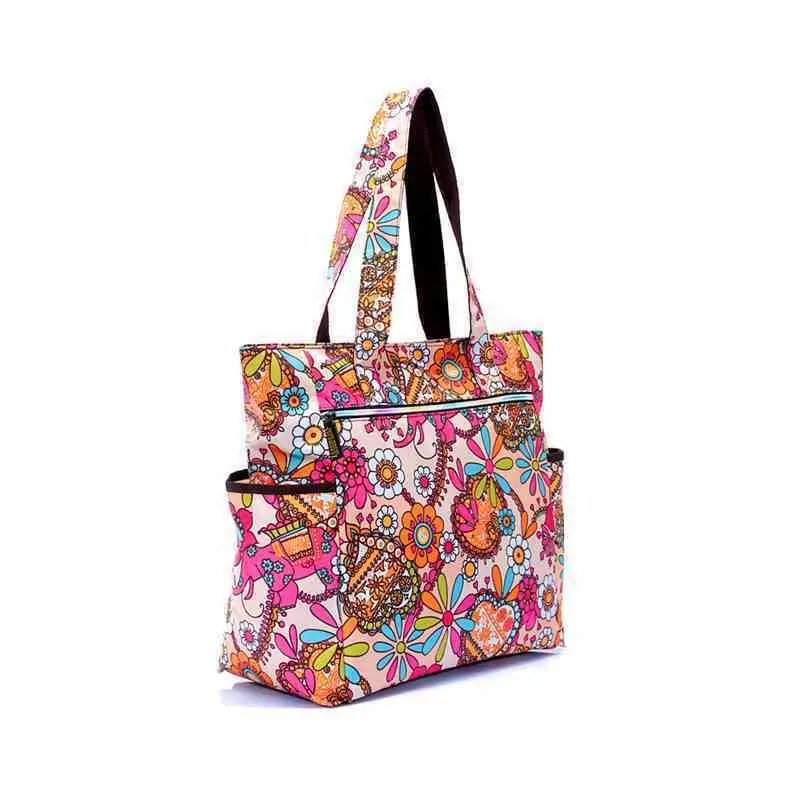 Digital printing waterproof leisure mummy diaper bag nylon shoulder handbag baby bag for mother