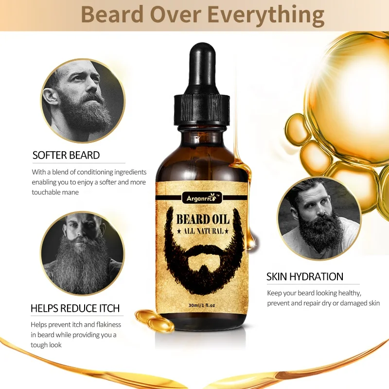 Private label custom mens beard oil beard growth oil organic natural