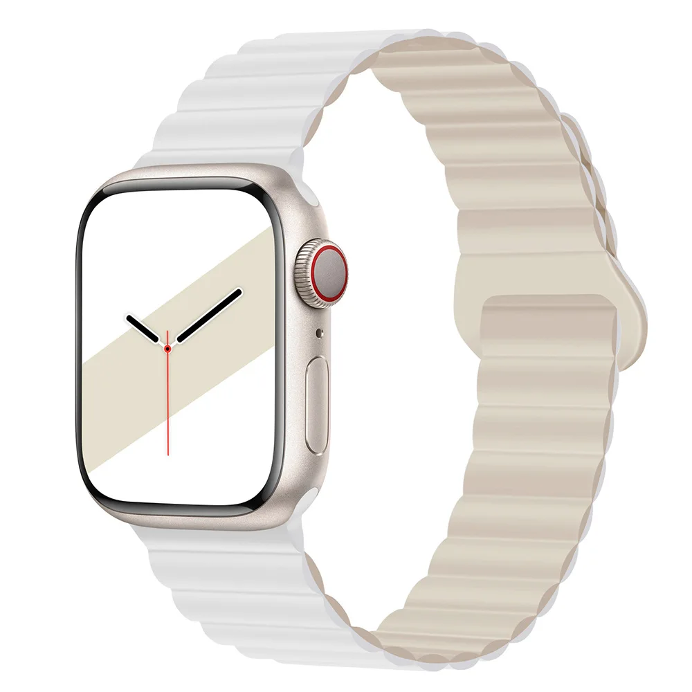 Magnetic Band For Apple Watch Strap 40mm 45mm 44mm 41mm 49mm 44 mm 38mm 42 Silicone Bracelet iWatch series 8 SE 5 6 7 8  Ultra 2