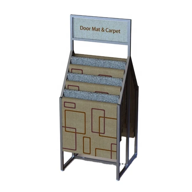 Double Sides Carpet Rug Floor Display Stand Door Mats Retail Display Rack