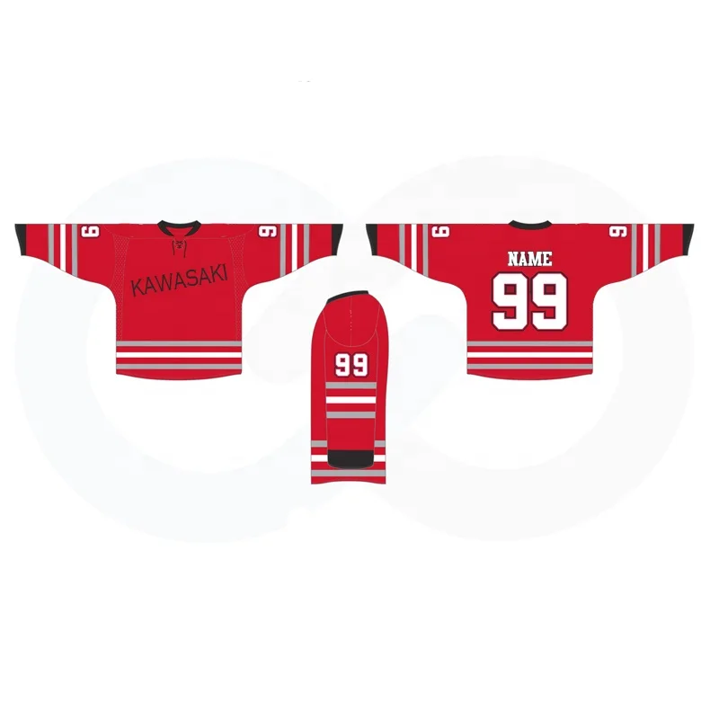 Christmas Customized Design Sublimation Print red wings jersey Hockey Jerseys for your Family