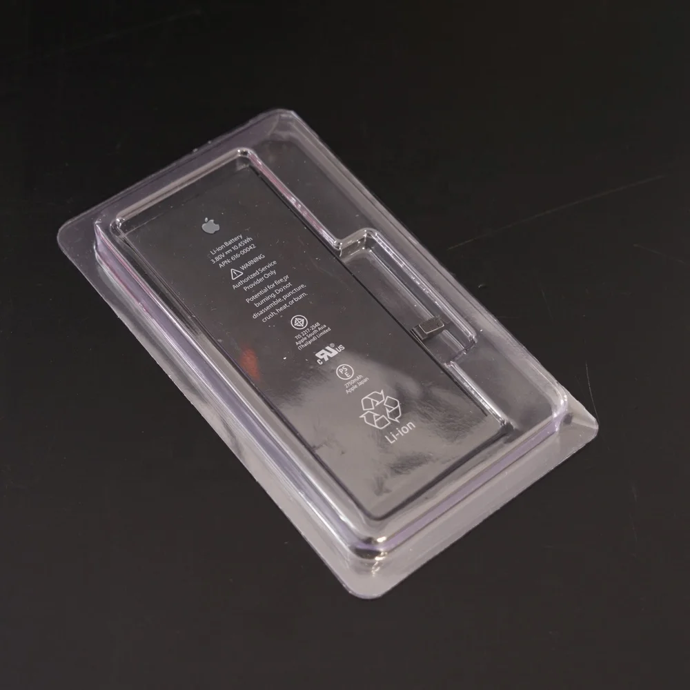 Direct Manufacturer Custom PET Clear Plastic Blister Packaging Tray For Battery
