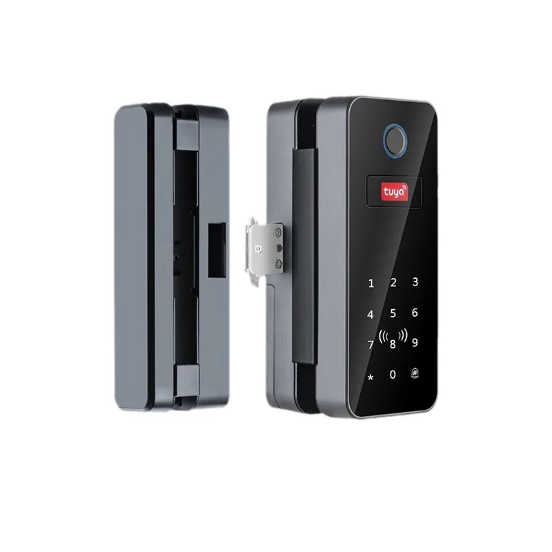 Automatic graffiti glass door fingerprint lock free hole intelligent password electronic lock