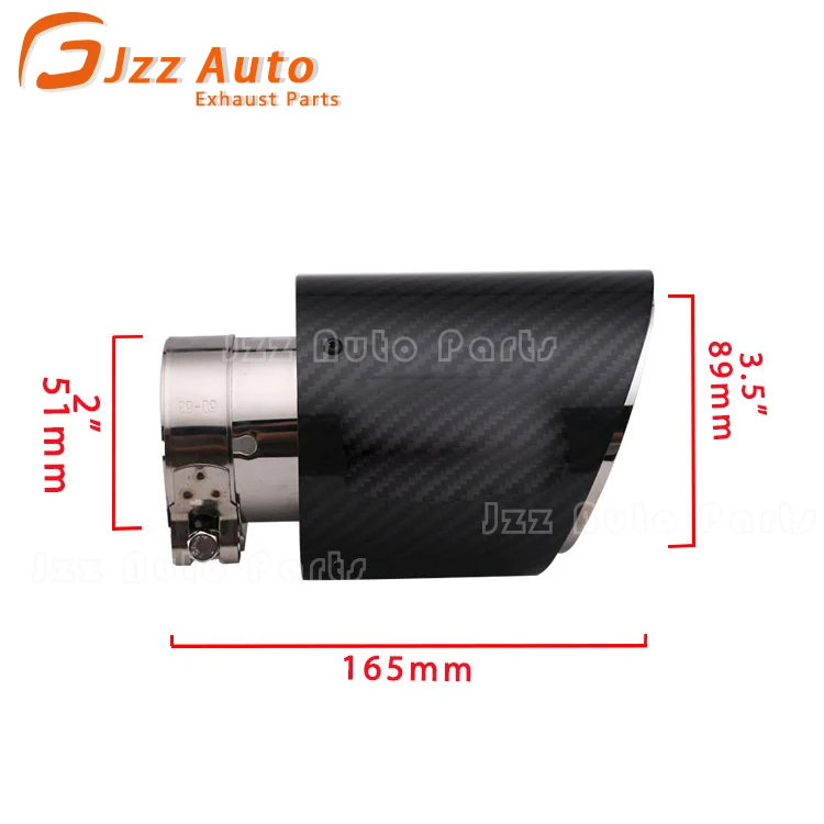 Decorate Exhaust Muffler Tail Pipes Stainless Steel Black Carbon Fiber Universal Exhaust Tips for Car