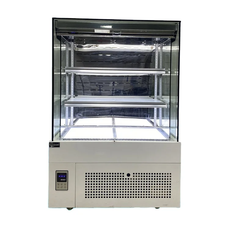 arcade curtain Cake Showcase arc cabinet CE refrigerator foods and drinks r404a cake display cooler for dairy products