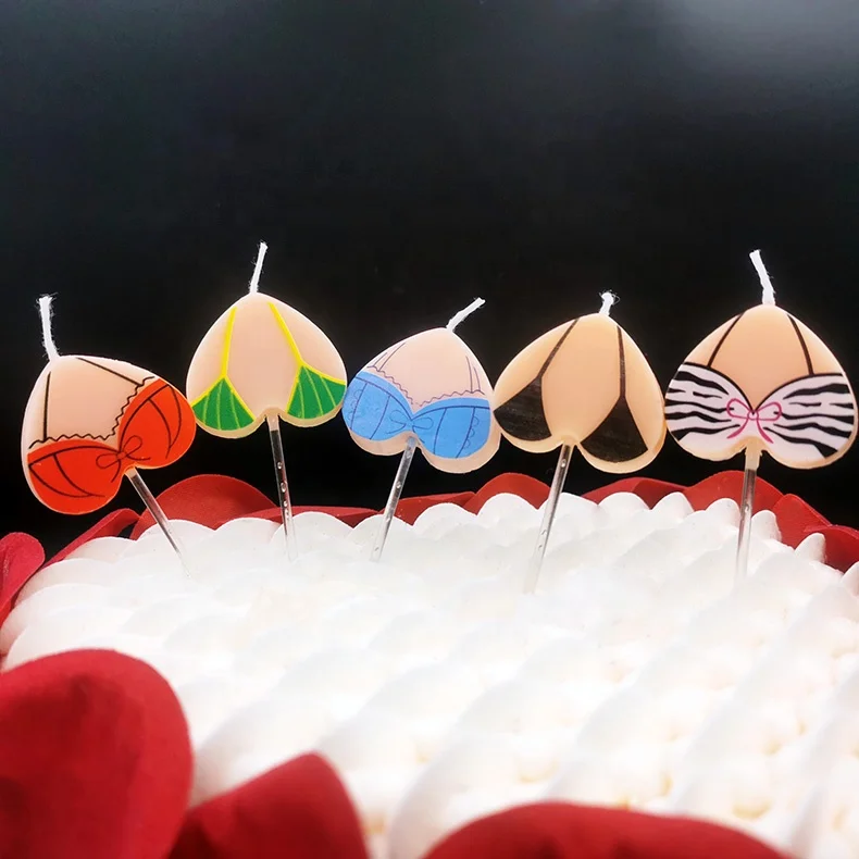 Сексуальное бикини форма торта на день рождения свечи для вечеринки на день рождения/торт ко дню рождения партии свечей