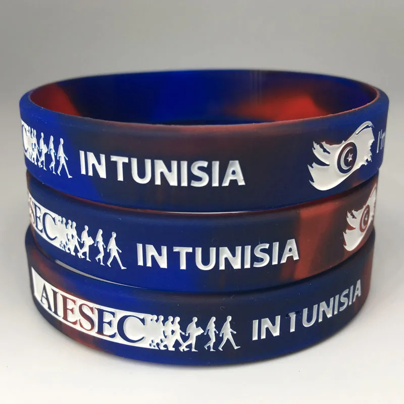 Custom Colorful Silicone Wristband Fashion Cool Rubber Bracelets with Debossed Logo for Promotions