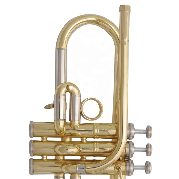 High grade Bb key yellow brass body gold lacqueredTrumpet