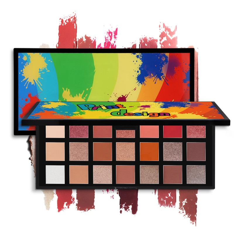 Custom Your Own Logo Empty Cardboard Makeup Container Eyeshadow Palette Packaging Waterpoof Long Lasting Eyeshadow Palette