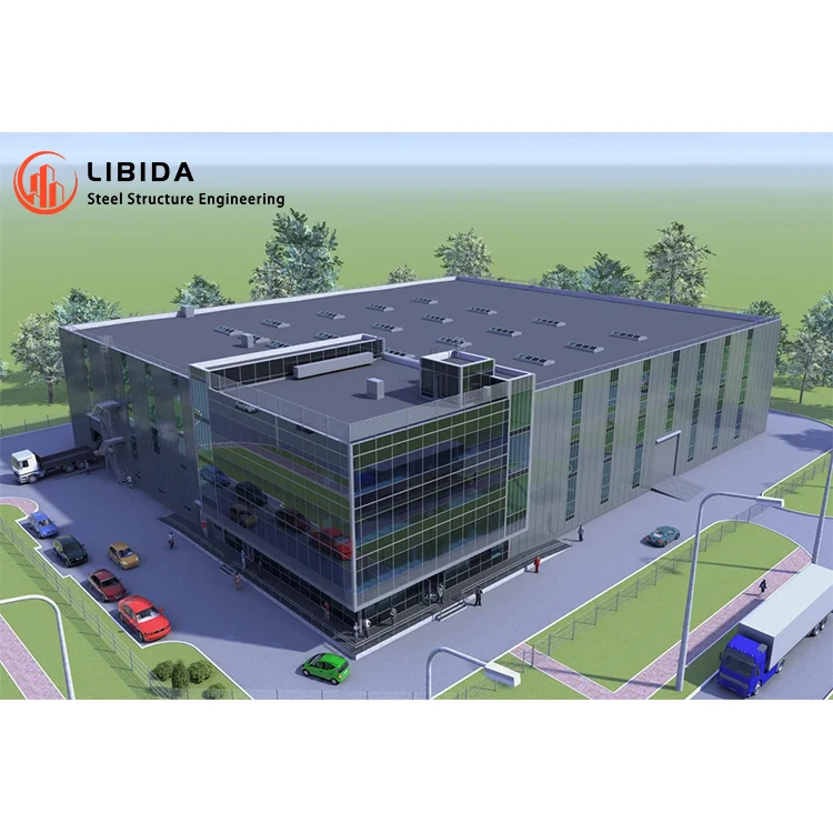 Prefabricated Steel Structures Commercial Building / Steel Construction building Multi-storey Commercial Building