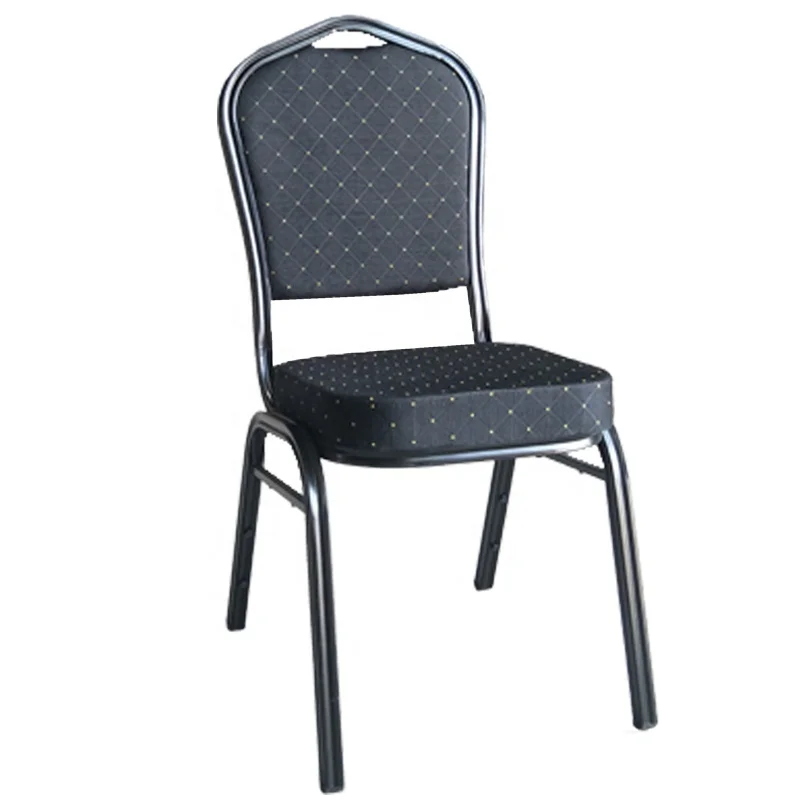 Wholesale Hotel Banquet Stacking Party Event Chair Metal Frame Fabric Seat Banquet Wedding Chairs