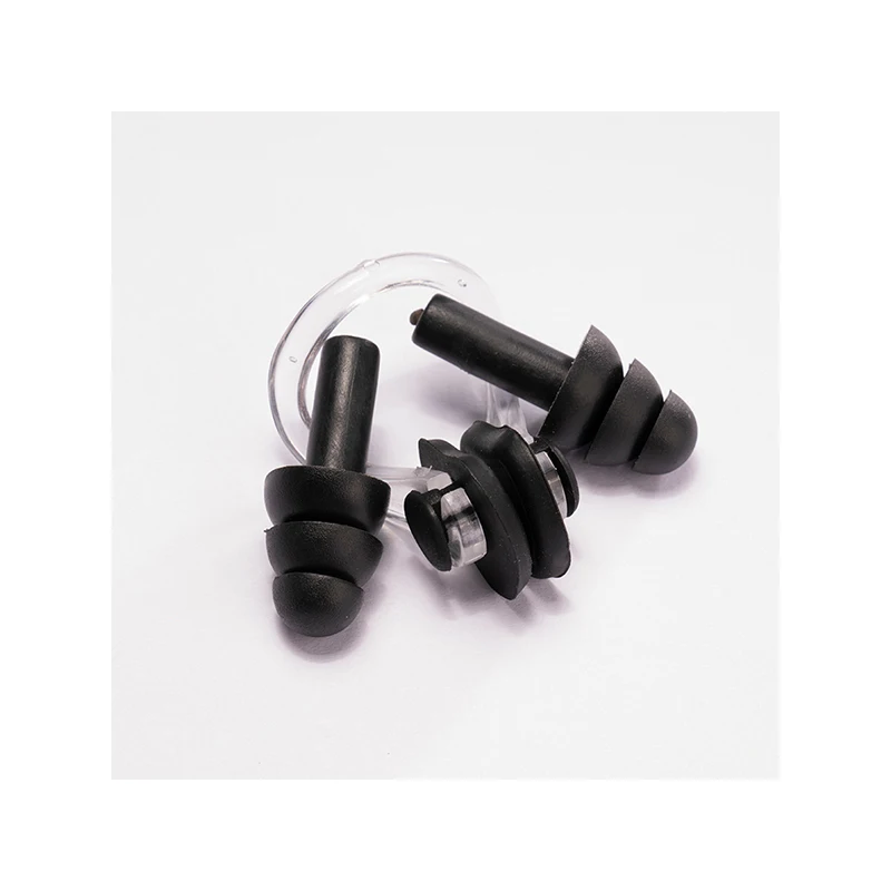 Factory Price Multi-color Durable Soft Swim Earplugs With Nose Clip Earplugs