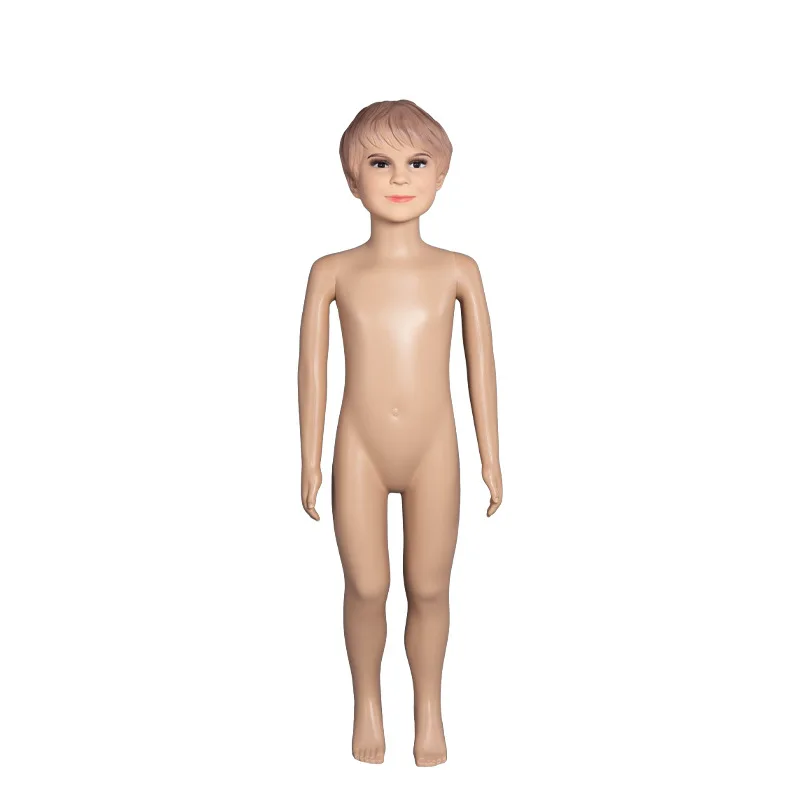 Plastic cheap skin color realistic manikin little boy little girl young child mannequin kids for sale