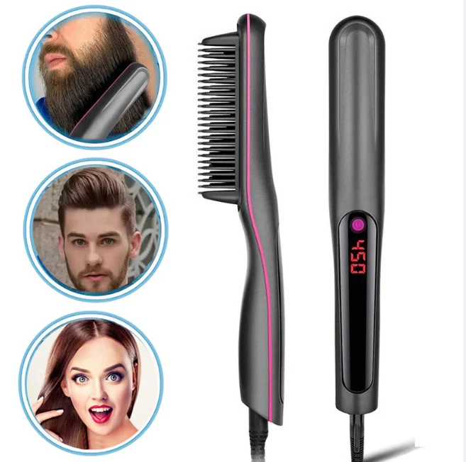 New hair straightener Hot comb anti-ironing ceramic curler Multi-speed electric hair straightener brush for both men and women
