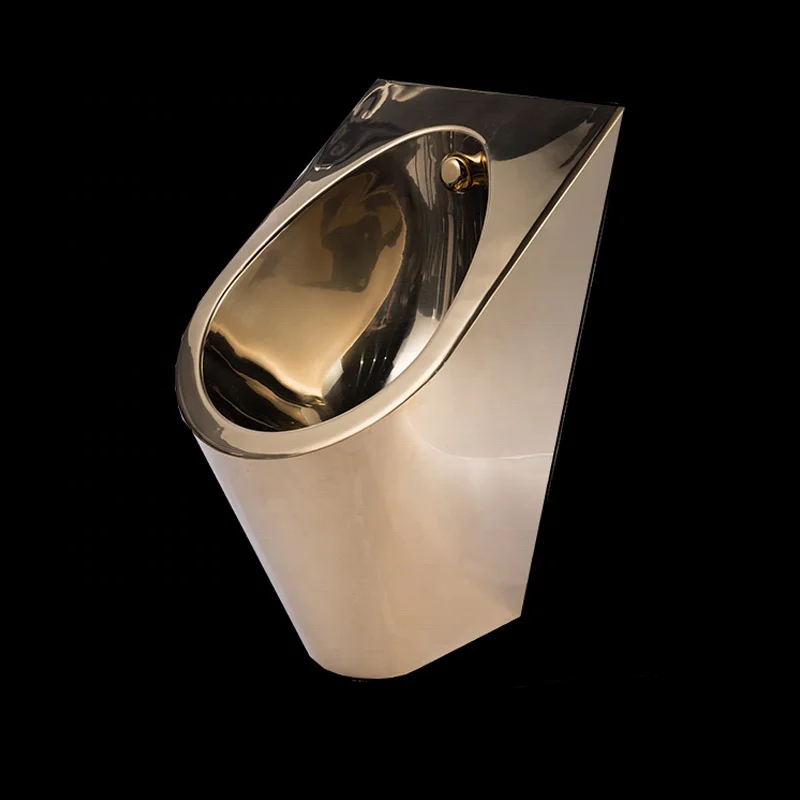 Luxury Rose Gold Color Stainless Steel Toilet Ss Wall-hung Mouth Urinal