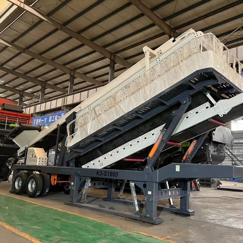 China Hot Sale New TireK3-2470-1C Wheels Type Mobile Screening Station Mobile Vibrating Screen Plant