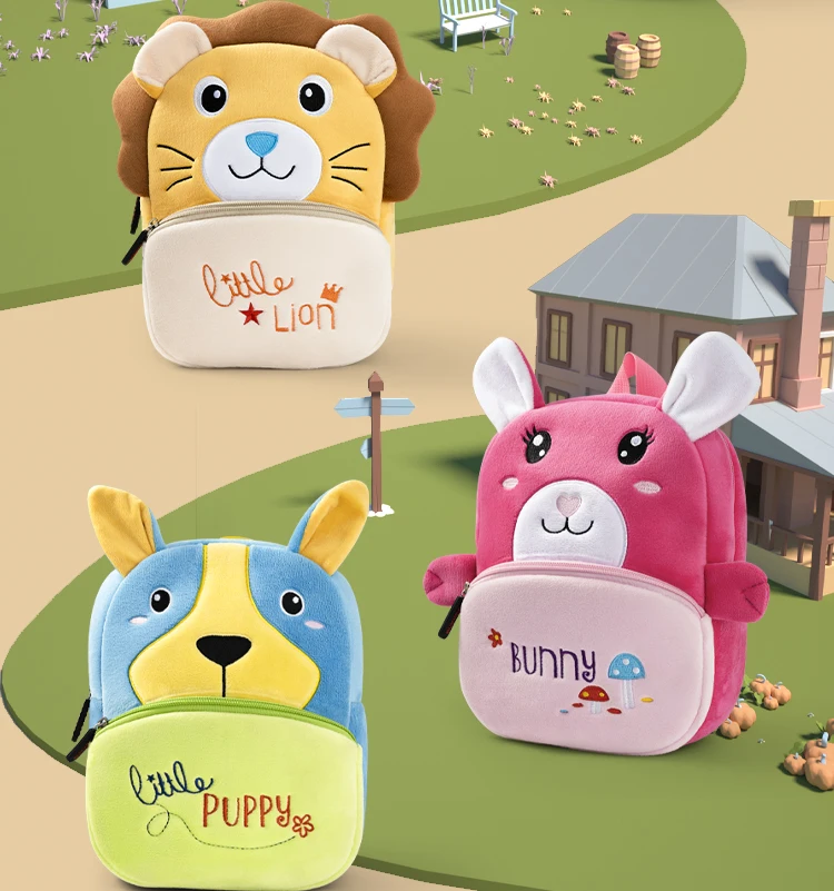 
Girls Boys Cute Bunny Cartoon School Bag Kids Bag Pack Backpack Cartoon Plush Backpack For Kids 