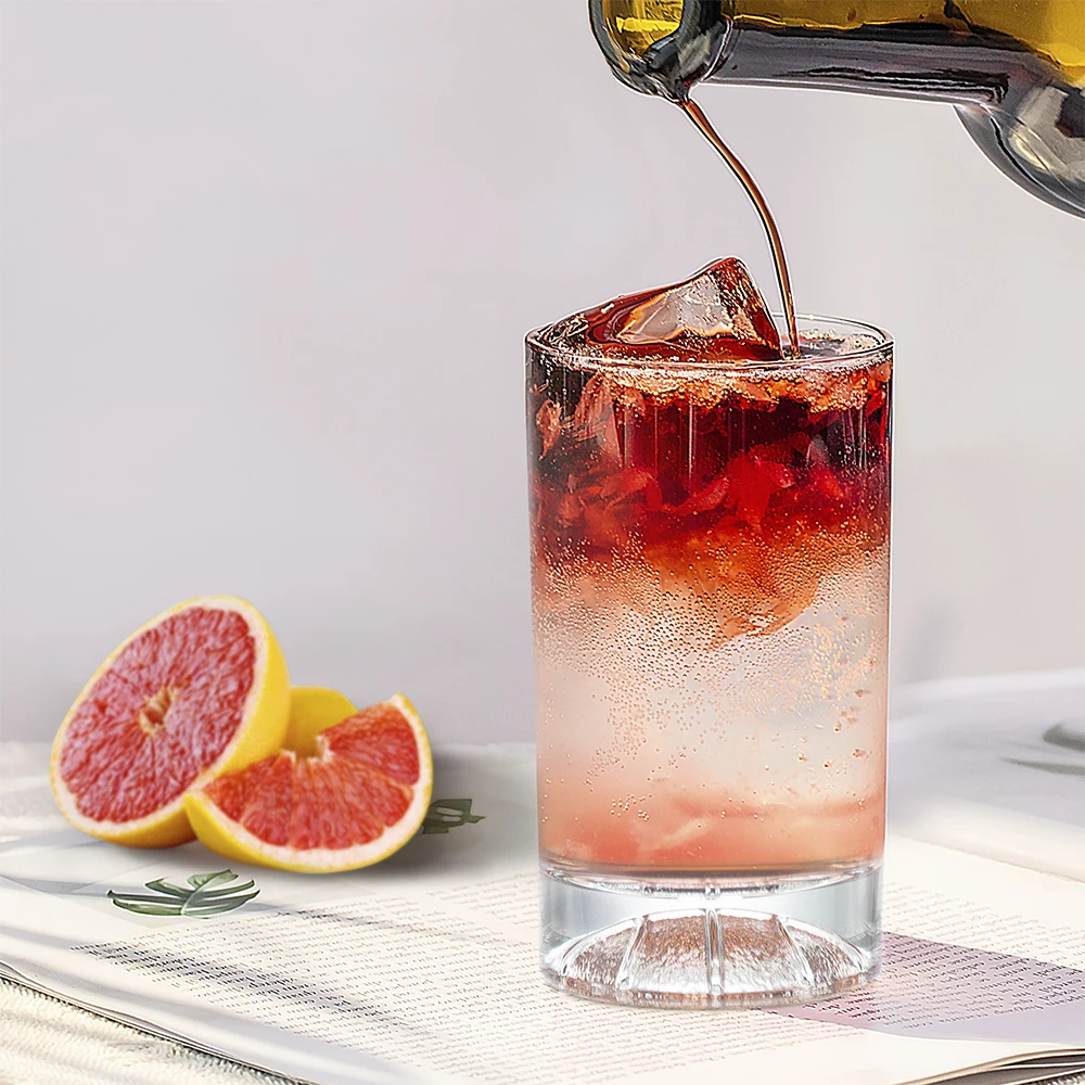 Factory Wholesale Tall Cocktail Glass Cup Crystal Drinking Glass Tall Beverage Highball Glass for Drinks Water Beer Soda