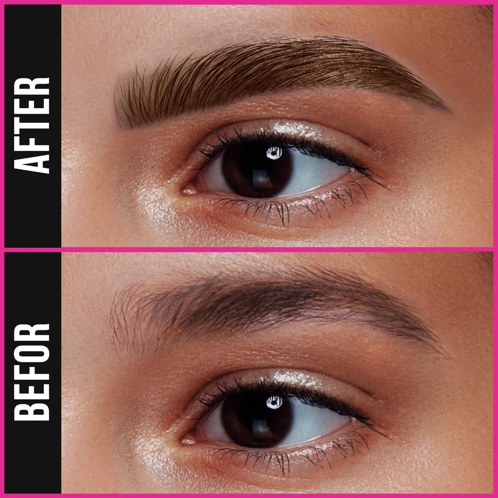 Natural-Looking Precise Brush-Tip 3-Prong Micro-Fork-Tip Applicator Brow Pencil 2-in-1 Dual-Ended Eyebrow Pen Eyebrow Pencil