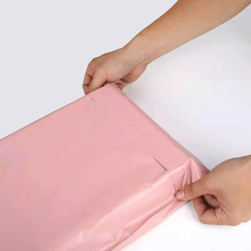 free designs Pink Courier Mailer Bags Packaging Poly Package Plastic Self-Adhesive Express Bag Envelope Postal Pouch Mailing