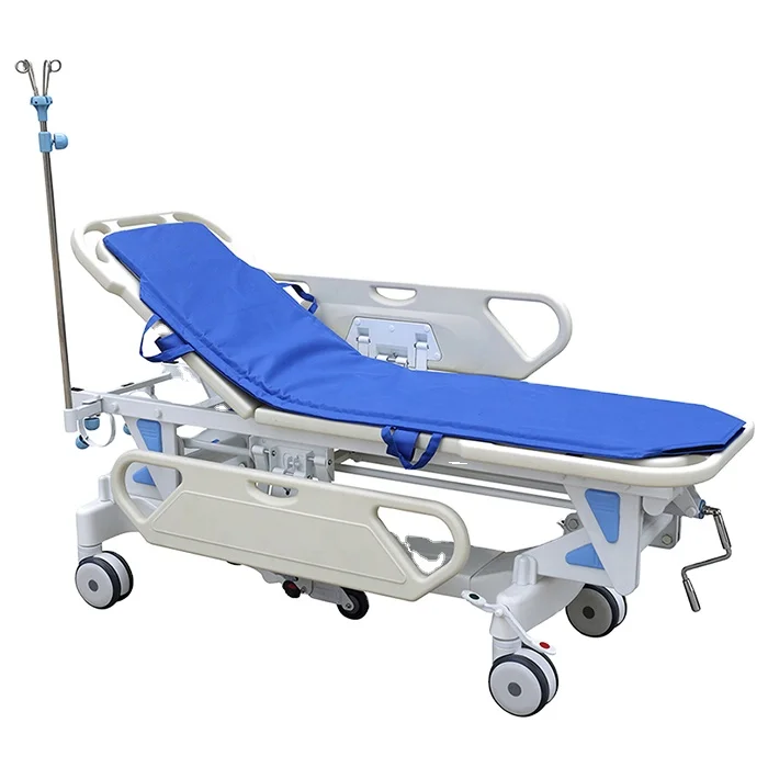 Patient transportation stretcher trolley with height adjustable good price medical equipment