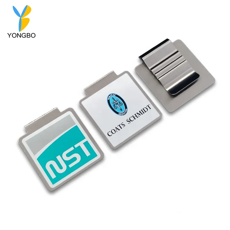 Factory Made Cheap Blank Custom Square Shaped Flat Shaped Paper Clip Metal Clips with Customized Logo