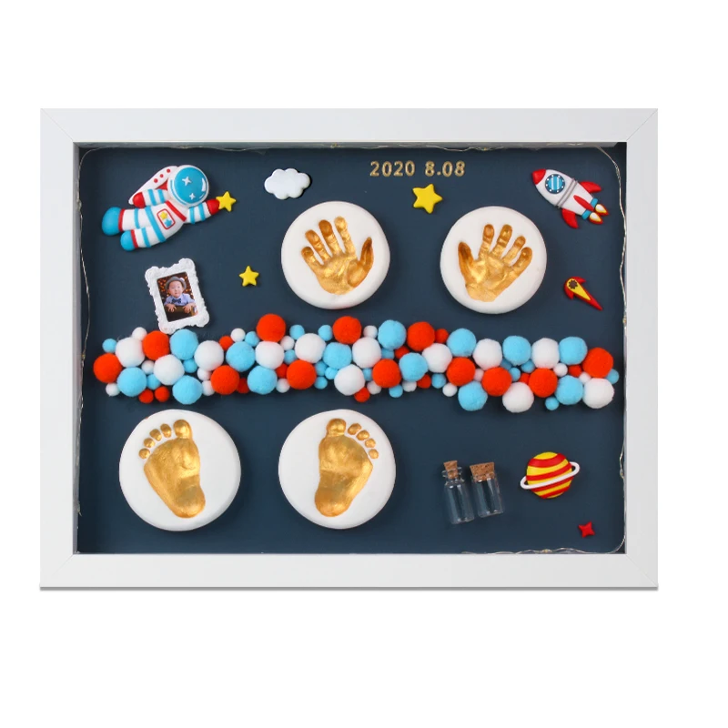 New high quality newborn baby photo frame baby handprint footprint cute baby photo frame